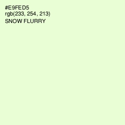 #E9FED5 - Snow Flurry Color Image